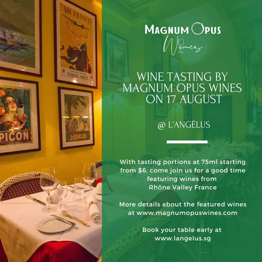 WINE TASTING AT L'ANGELUS FROM 6PM ON 17 AUGUST!