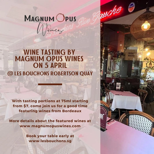 WINE TASTING AT LES BOUCHONS ROBERTSON QUAY FROM 6PM ON 5 APRIL!