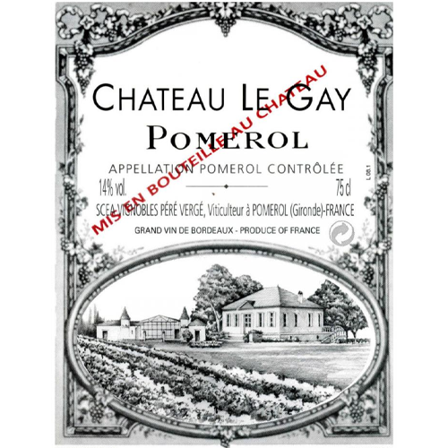 Chateau Le Gay, Pomerol 2020 - OWC of 6 Bottles x 75cl