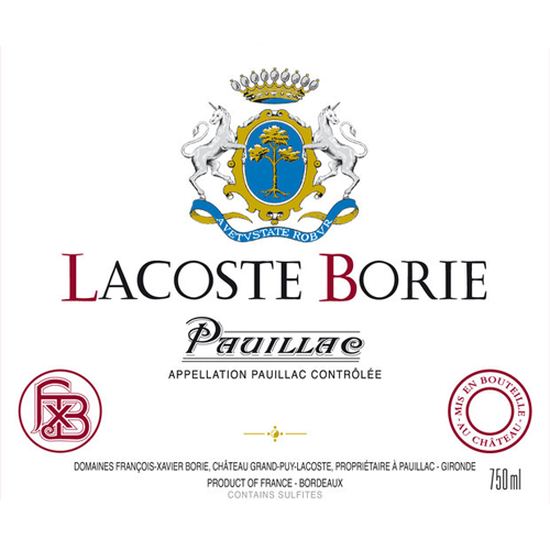 Chateau Lacoste Borie, Pauillac 2020 - OWC of 6 Bottles x 75cl